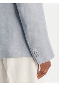 Weekend Max Mara Marynarka Nalut 2615041072 Błękitny Regular Fit. Kolor: niebieski. Materiał: len #4