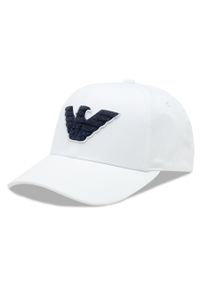 Czapka z daszkiem Emporio Armani 237194 3R496 00010 Bianco. Kolor: biały. Materiał: bawełna, materiał #1