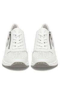 Rieker Sneakersy N4340-80 Biały. Kolor: biały. Materiał: skóra #4