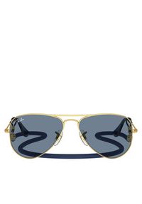 Ray-Ban Okulary przeciwsłoneczne Mini Aviator Summer Capsule 0RJ9506S 223/1U Złoty. Kolor: złoty #4