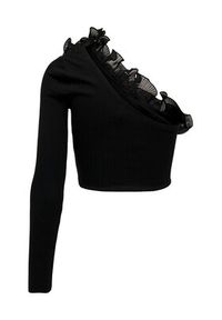 only - ONLY Bluzka 15306966 Czarny Regular Fit. Kolor: czarny. Materiał: bawełna