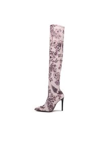 Pinko - PINKO Muszkieterki Laurence Stivale PE 23 BLKS1 100672 A0O9 Beżowy. Kolor: beżowy. Materiał: materiał