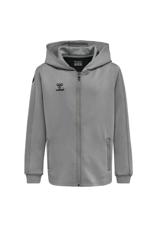 Bluza do piłki ręcznej dla dzieci Hummel Zip. Typ kołnierza: kaptur. Kolor: szary. Sport: piłka ręczna