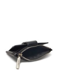 Calvin Klein Portfel damski Hardware Snap Top Zip Cardholder K60K612959 Czarny. Kolor: czarny. Materiał: skóra