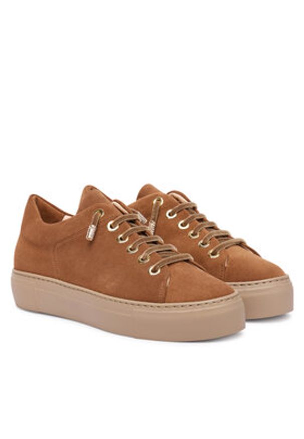 AGL Sneakersy Crystal New D925300FGKV153G594 Brązowy. Kolor: brązowy. Materiał: zamsz, skóra