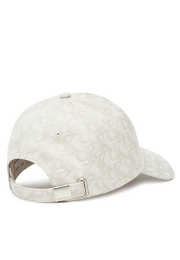 Calvin Klein Czapka z daszkiem Aop 6 Panel Baseball Cap LV04K5058G Beżowy. Kolor: beżowy. Materiał: poliester