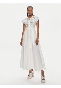 Gaudi Sukienka koszulowa 411FD15029 Biały Regular Fit. Kolor: biały. Materiał: bawełna. Typ sukienki: koszulowe #1