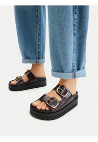 DeeZee Klapki CEO-HY62273-2 Bordowy. Kolor: czerwony. Materiał: materiał #3