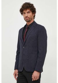 Michael Kors marynarka męska kolor granatowy. Kolor: niebieski. Materiał: materiał #7