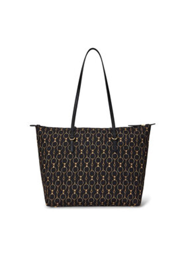 Lauren Ralph Lauren - LAUREN RALPH LAUREN Torebka 431916737040 Czarny. Kolor: czarny. Materiał: skórzane
