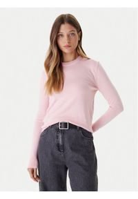 Calvin Klein Sweter LV044D370G Różowy Regular Fit. Kolor: różowy. Materiał: syntetyk #1