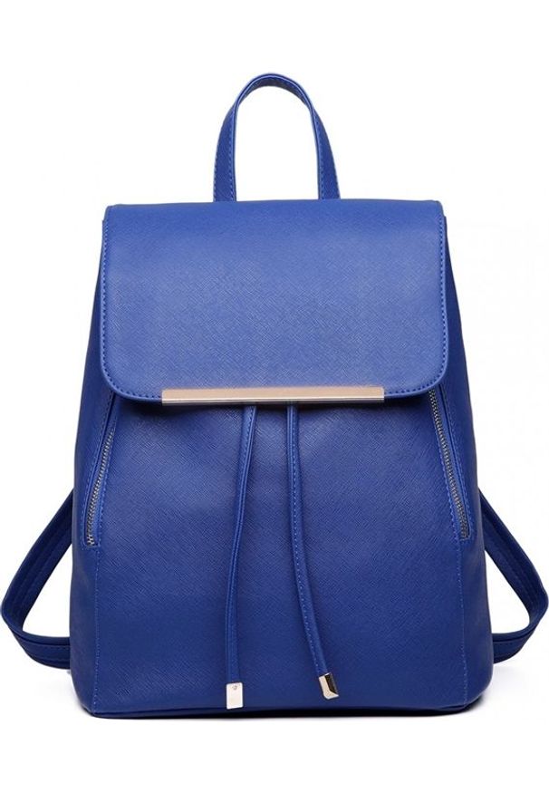 Accessorize Me Plecak skórzany damski kobaltowy Aurora. Kolor: niebieski. Materiał: skóra