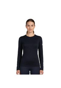 FJORK MERINO - Damska koszulka z długim rękawem z wełny merynosów - Bjork 140. Kolor: czarny. Materiał: elastan, wełna. Długość rękawa: długi rękaw. Długość: długie. Sezon: zima. Sport: narciarstwo