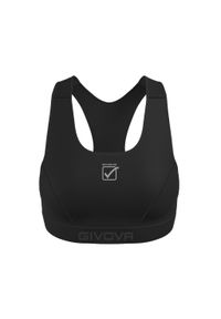 Biustonosz dla kobiet Givova Basic. Kolor: czarny. Materiał: poliester, elastan. Sport: fitness #1