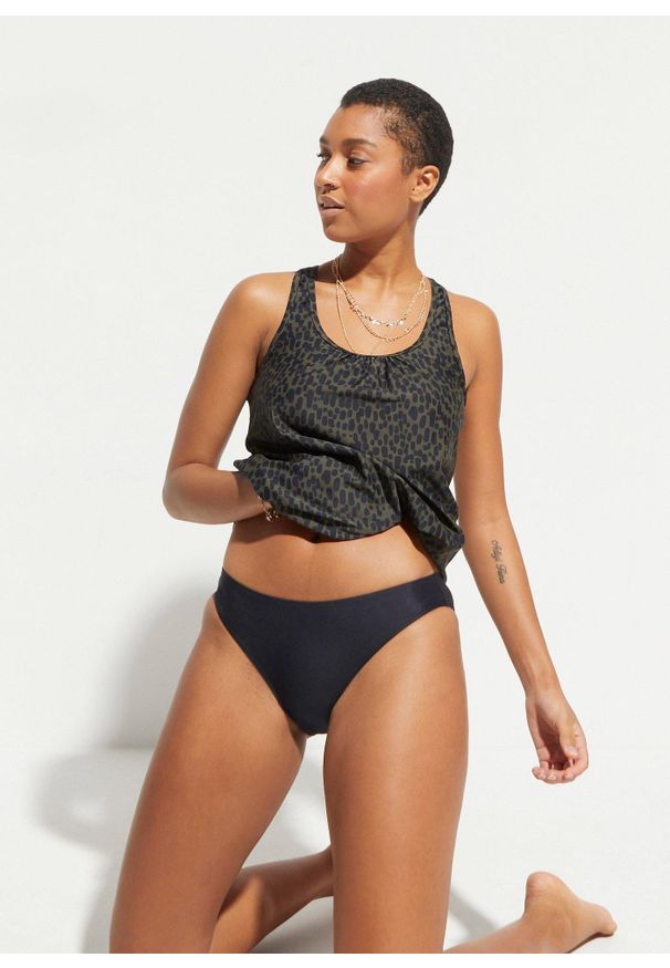 bonprix - Tankini oversize (2 części). Kolor: zielony. Wzór: nadruk