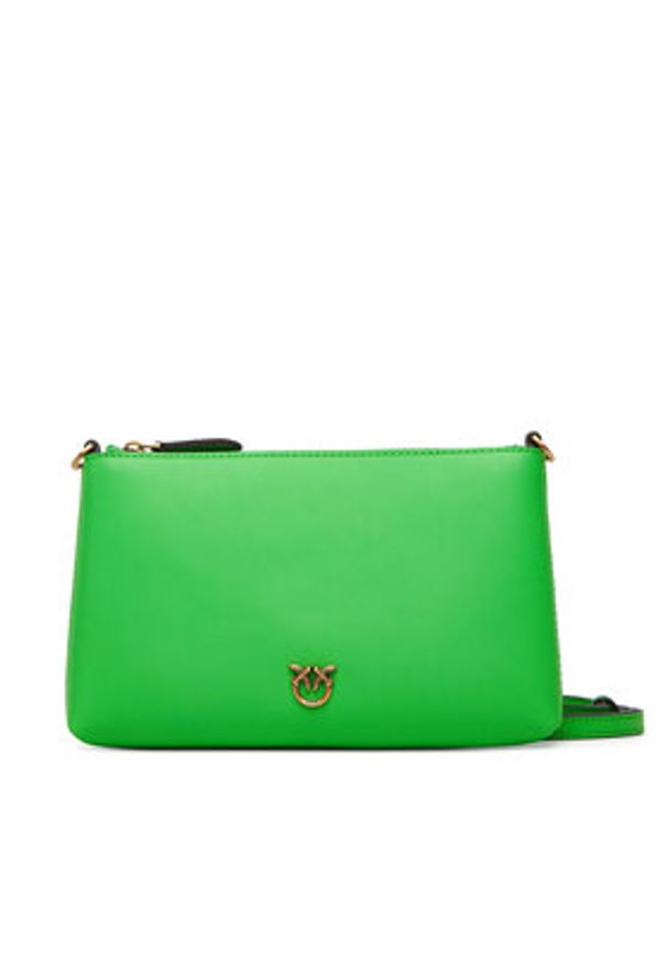 Pinko - PINKO Torebka Flat Horizontal Mini AI 25-26 104277 A0F1 Zielony. Kolor: zielony. Materiał: skórzane