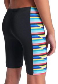 Spodenki do pływania Arena Stripe czarne - jammery. Kolor: czarny