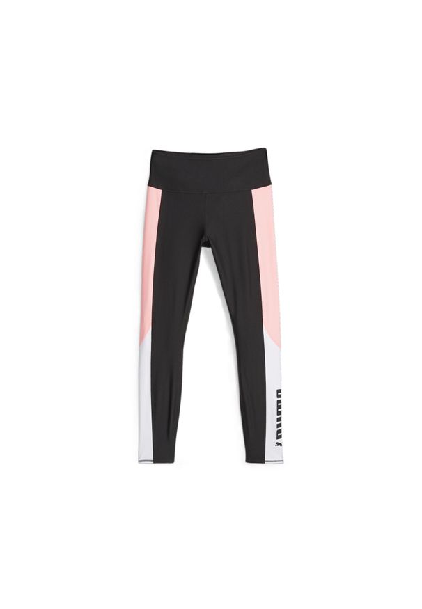 Damskie legginsy z wysokim stanem 7/8 Puma Fit Eversculpt Colorblock. Stan: podwyższony. Kolor: wielokolorowy, czarny, beżowy. Sport: fitness