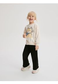 Reserved - Prążkowane spodnie - czarny. Kolor: czarny. Materiał: prążkowany #1