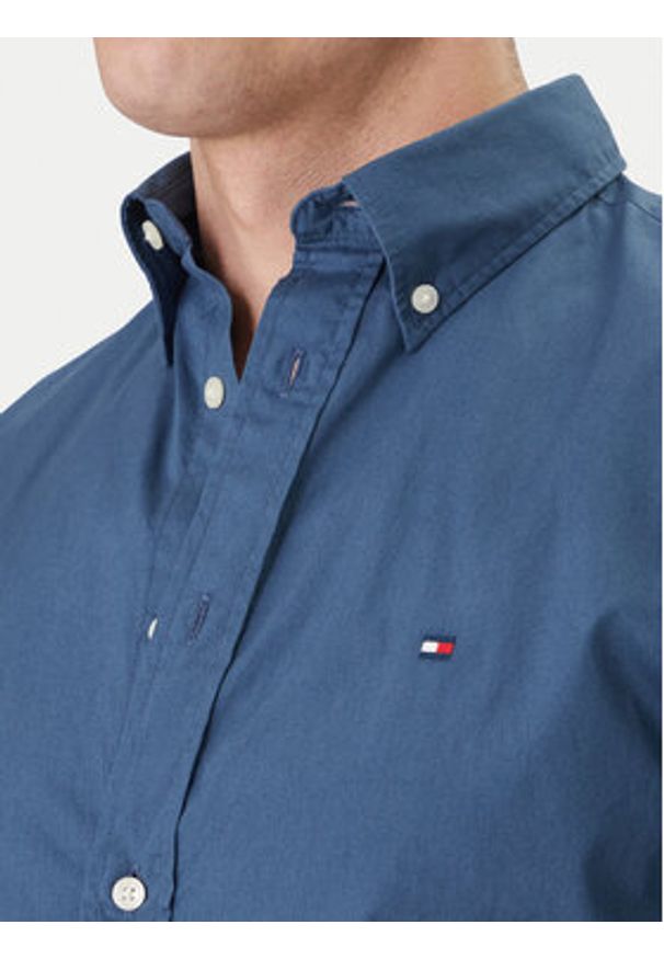 TOMMY HILFIGER - Tommy Hilfiger Koszula MW0MW37550 Niebieski Regular Fit. Kolor: niebieski. Materiał: bawełna