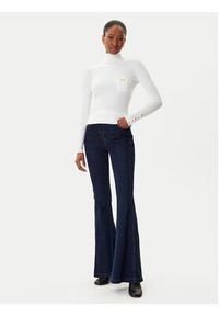 Elisabetta Franchi Golf MK-11B-56E2-V290 Biały Slim Fit. Typ kołnierza: golf. Kolor: biały. Materiał: syntetyk #4
