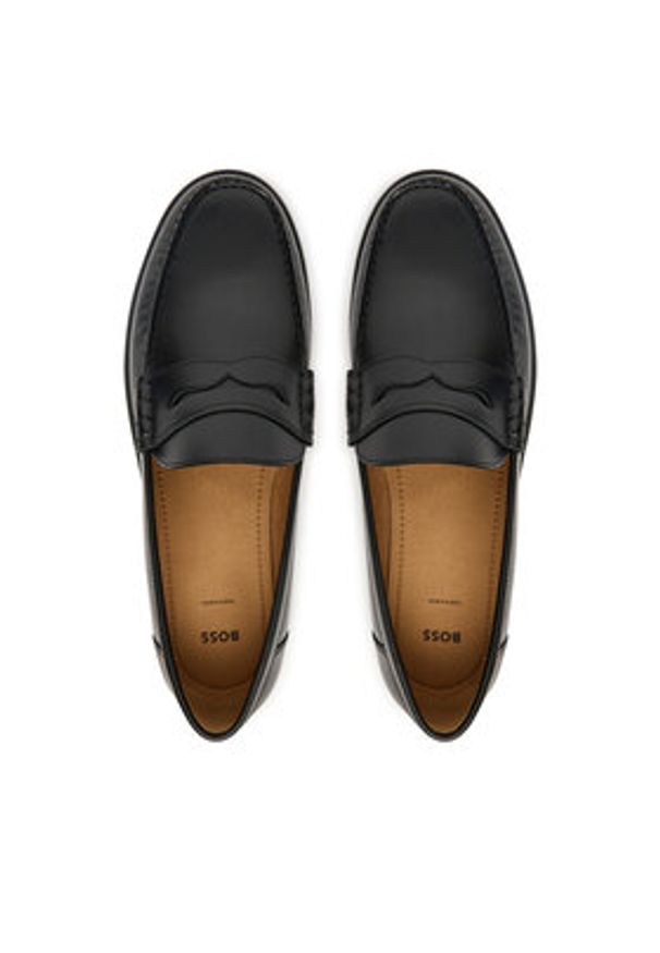 BOSS Mokasyny Tevan 50557750 Czarny. Kolor: czarny. Materiał: skóra