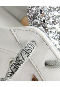 GOLDEN GOOSE - Sneakersy Superstar z brokatem. Okazja: na co dzień. Kolor: biały. Materiał: jeans. Wzór: aplikacja #2