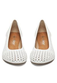 Rieker Czółenka CEO-41057-80 Biały. Kolor: biały. Materiał: materiał #6