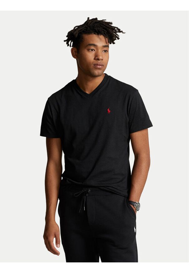 Polo Ralph Lauren T-Shirt 710708261 Czarny Classic Fit. Typ kołnierza: polo. Kolor: czarny. Materiał: bawełna