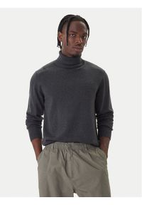 Jack & Jones Golf Basic 12287649 Czarny Regular Fit. Typ kołnierza: golf. Kolor: czarny. Materiał: bawełna