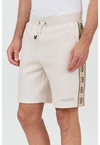 Guess - GUESS Beżowe męskie spodenki Mickey Cuff Pant, Rozmiar S. Kolor: beżowy #3