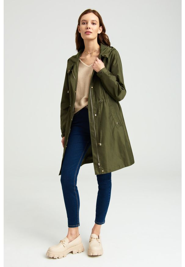 Greenpoint - Luźna kurtka typu parka, kolor khaki. Kolor: brązowy
