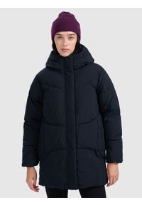 4f - 4F Kurtka puchowa z wypełnieniem syntetycznym damska - czarna XL. Okazja: na co dzień. Kolekcja: moda ciążowa. Kolor: czarny. Materiał: syntetyk, puch. Sezon: zima. Styl: casual #1