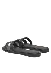 TOMMY HILFIGER - Tommy Hilfiger Klapki Th Logo Strap Mule FW0FW08671 Czarny. Kolor: czarny. Materiał: skóra #6