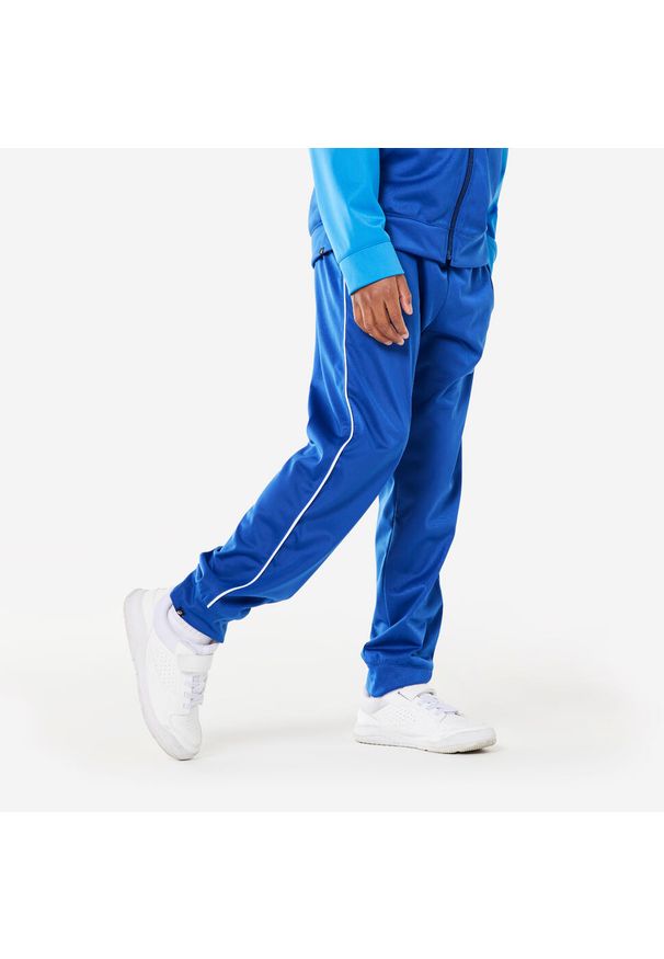 Decathlon - Dres dziecięcy Domyos. Okazja: na uczelnię. Kolor: niebieski, wielokolorowy, biały. Materiał: poliester, materiał. Styl: sportowy