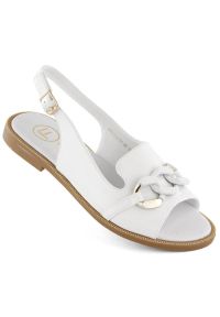 Sandały z łańcuszkiem Filippo W PAW541 białe. Kolor: biały. Materiał: syntetyk, skóra ekologiczna. Sezon: lato #2