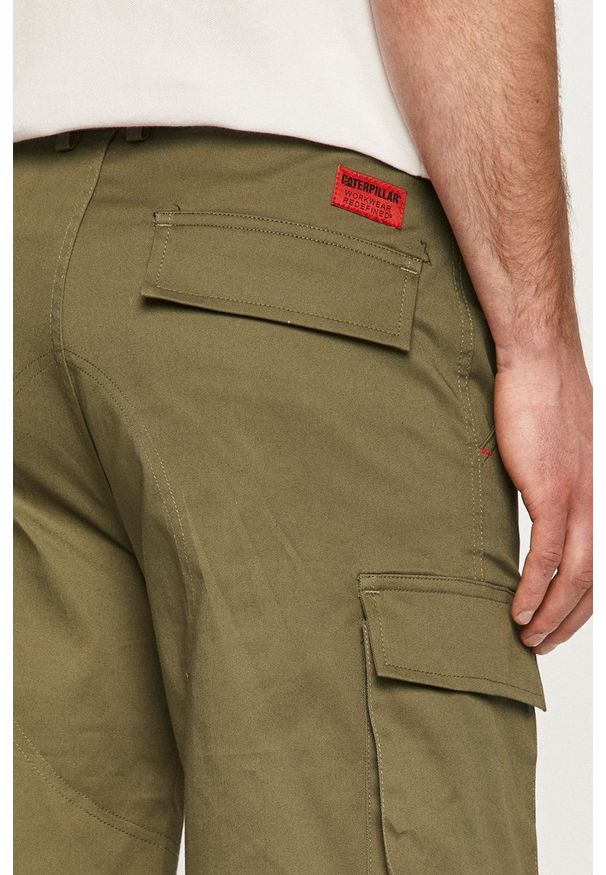 CATerpillar - Caterpillar Szorty męskie. Okazja: na co dzień. Kolor: zielony. Styl: casual