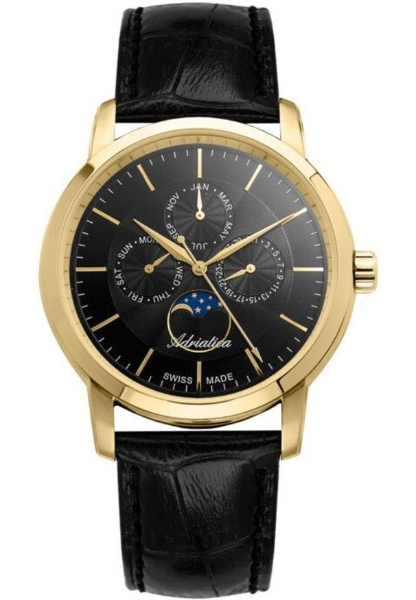 Zegarek damski Adriatica A8134.1214QF czarny. Kolor: czarny