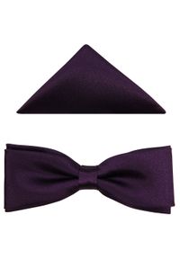 Modini - Fioletowa / śliwkowa mucha męska slim B56. Kolor: fioletowy. Materiał: poliester, tkanina. Styl: elegancki #1