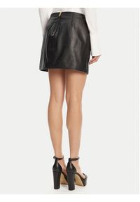 Versace Jeans Couture Spódnica skórzana 78HAEP02 Czarny Regular Fit. Kolor: czarny. Materiał: skóra