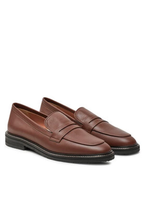 Pollini Lordsy SA10093G1LTDG217 Brązowy. Kolor: brązowy. Materiał: skóra