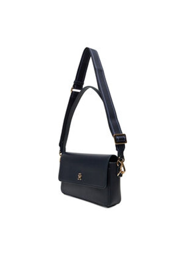 TOMMY HILFIGER - Tommy Hilfiger Torebka Th Distinct Conv Crossover AW0AW17219 Granatowy. Kolor: niebieski. Materiał: skórzane