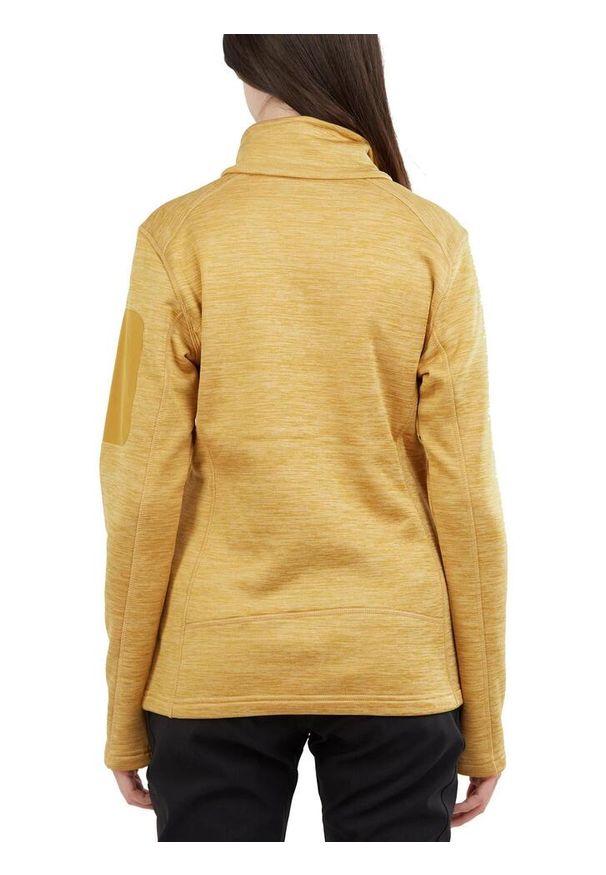 FUNDANGO - Sweter polarowy damski Fundango Antila Fleece. Kolor: żółty. Materiał: polar. Sezon: zima. Sport: turystyka piesza