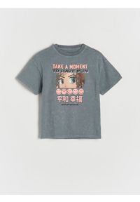 Reserved - T-shirt SmileyWorld® - lawendowy. Kolor: fioletowy. Materiał: dzianina, bawełna #1