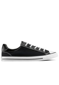 Buty Converse Chuck Taylor All Star Dainty Lucy A12950C - czarne. Kolor: czarny. Materiał: guma, materiał, skóra. Szerokość cholewki: normalna. Wzór: aplikacja. Model: Converse All Star