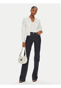 Morgan Kurtka jeansowa 221-VPOM1 Biały Slim Fit. Kolor: biały. Materiał: bawełna