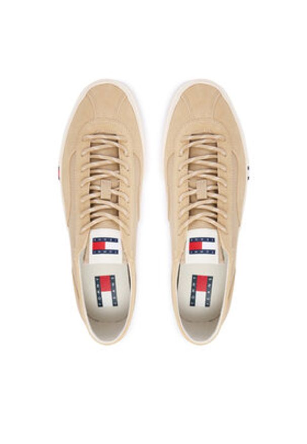 Tommy Jeans Tenisówki Archive Vulc Y2K EM0EM01760 Beżowy ciemny. Kolor: beżowy. Materiał: materiał