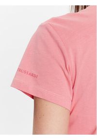 Trussardi Jeans - Trussardi T-Shirt Small Greyhound 56T00538 Różowy Regular Fit. Kolor: różowy. Materiał: bawełna #3