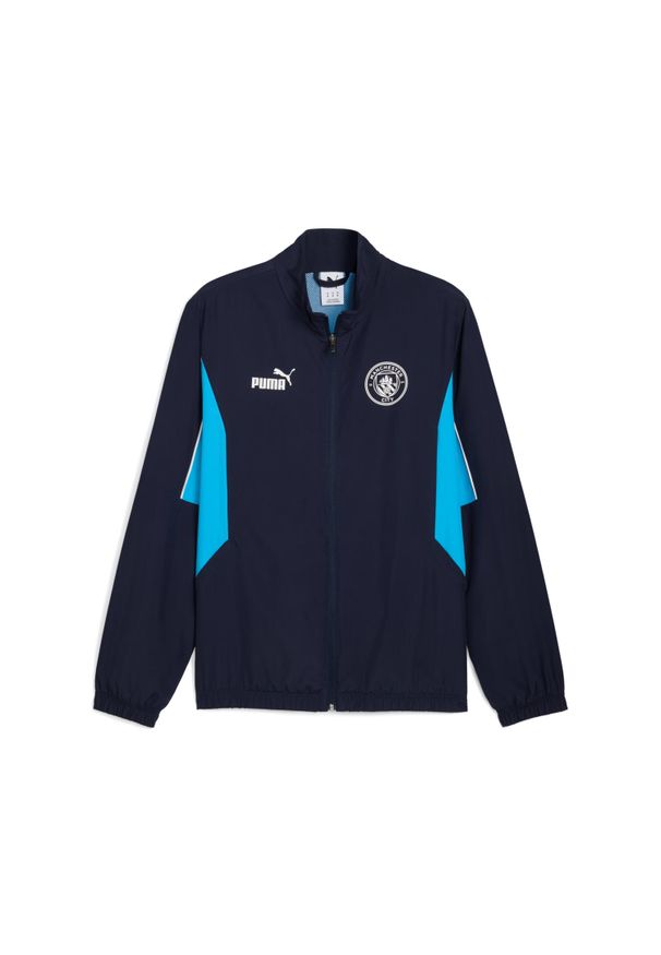 Puma - Kurtka z dresu Manchester City 2024/25. Kolor: niebieski. Materiał: dresówka. Sport: piłka nożna
