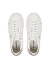 Calvin Klein Sneakersy Flatform Lace Up Lth Met YW0YW01929 Biały. Kolor: biały. Materiał: skóra #6